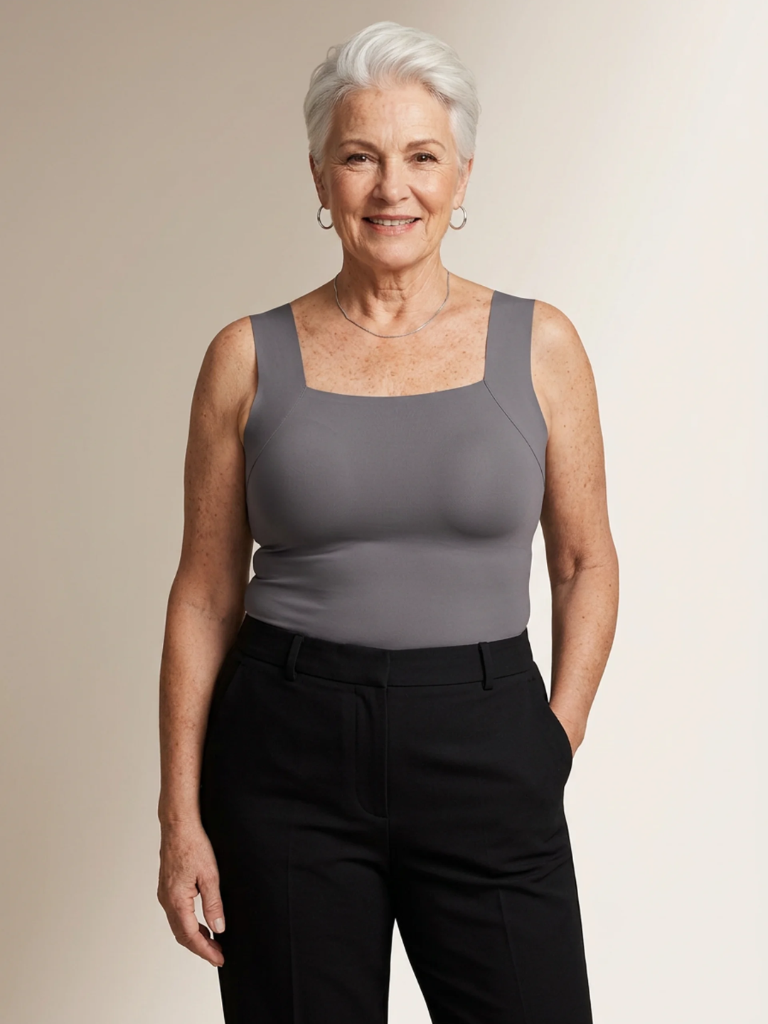 TrueLift™ Support Tank | Built-In Support, Sculpting Fit, No Back Band