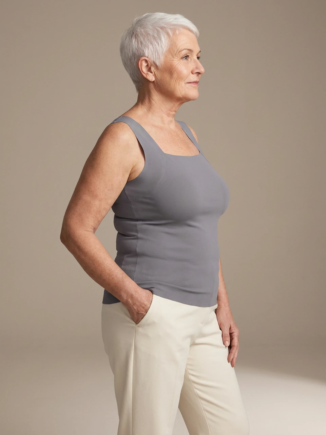 TrueLift™ Support Tank | Built-In Support, Sculpting Fit, No Back Band