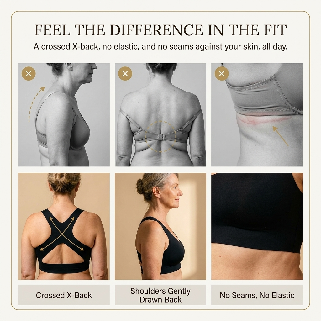 Finally, support with no seams and no elastic.