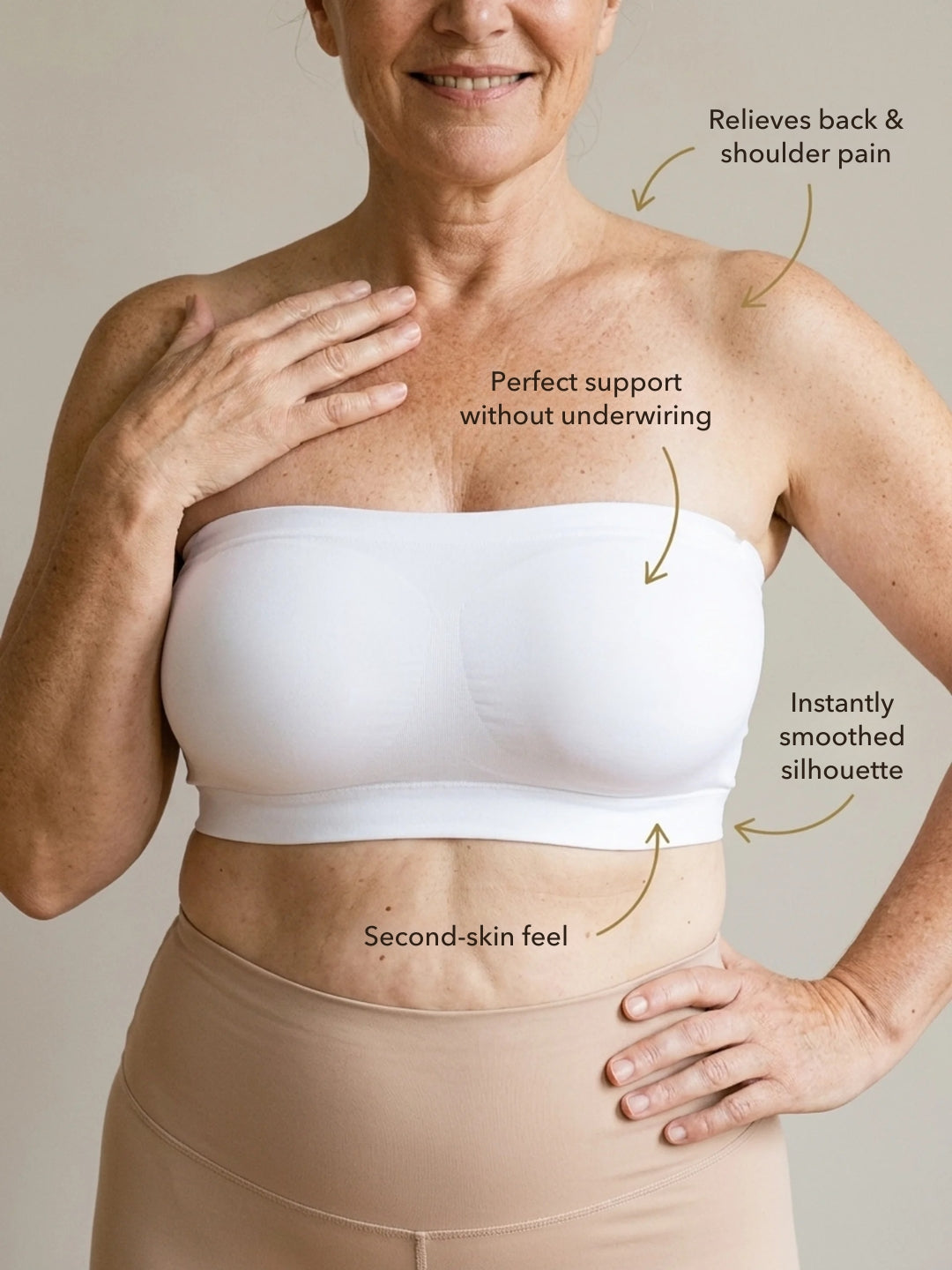 BreezeBand™ Bandeau Bra | Zero Readjusting, Zero Marks, Zero Discomfort