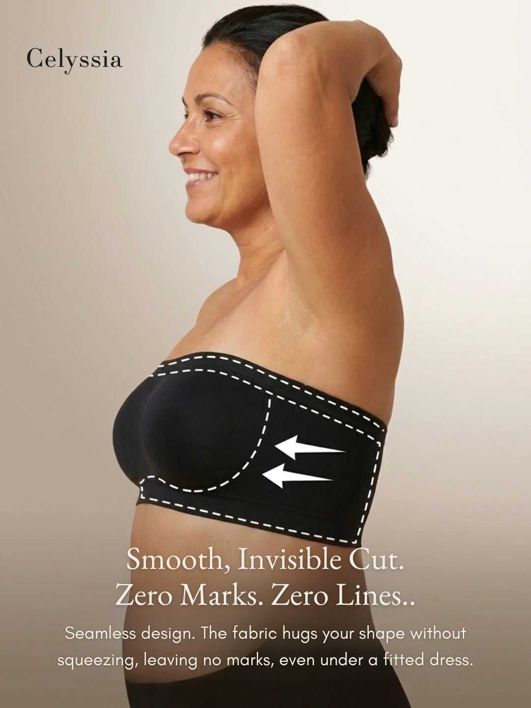 BreezeBand™ Bandeau Bra | Zero Readjusting, Zero Marks, Zero Discomfort