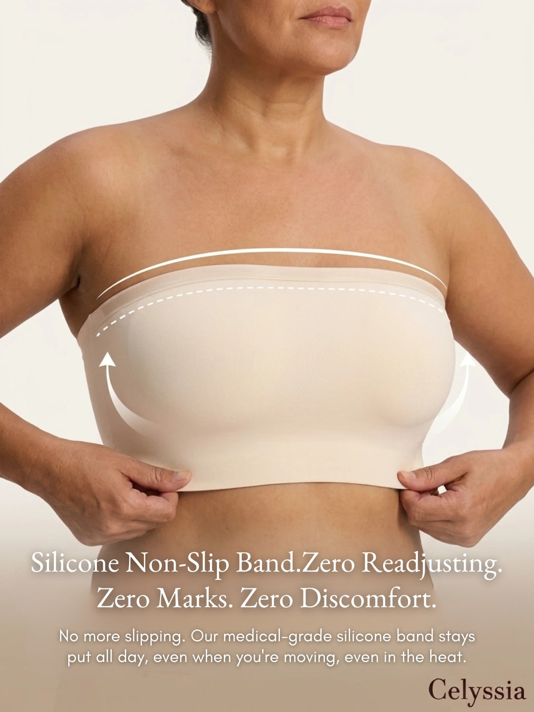 BreezeBand™ Bandeau Bra | Zero Readjusting, Zero Marks, Zero Discomfort