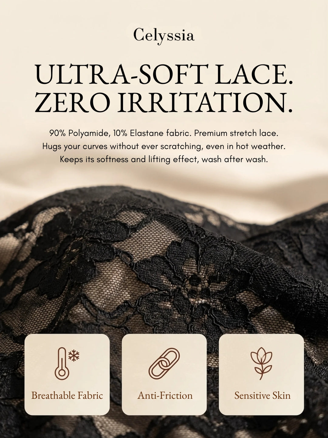 LaceLift™ Bra | Natural Support, Ultra-Soft Lace, Absolute Comfort