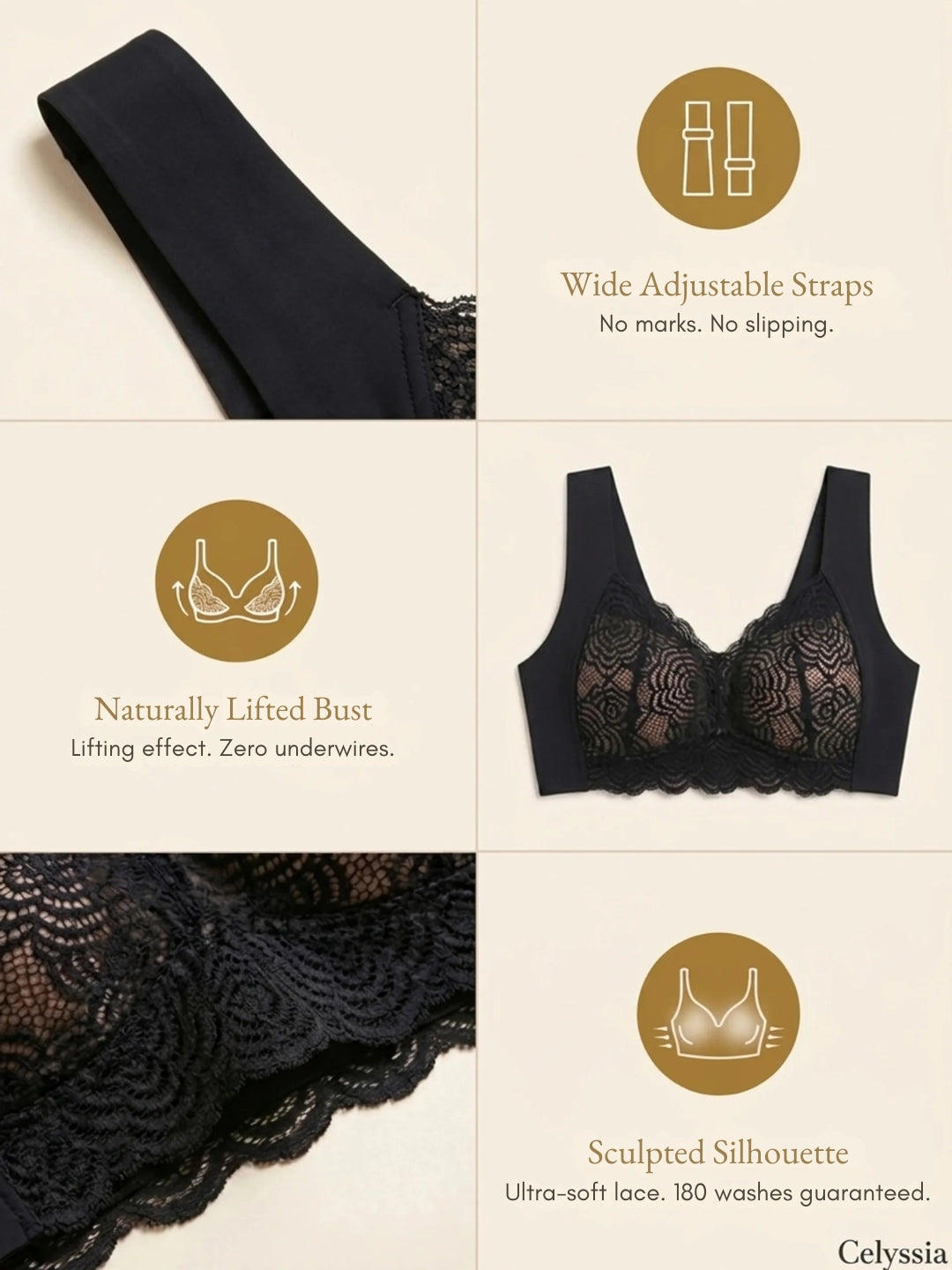 LaceLift™ Bra | Natural Support, Ultra-Soft Lace, Absolute Comfort