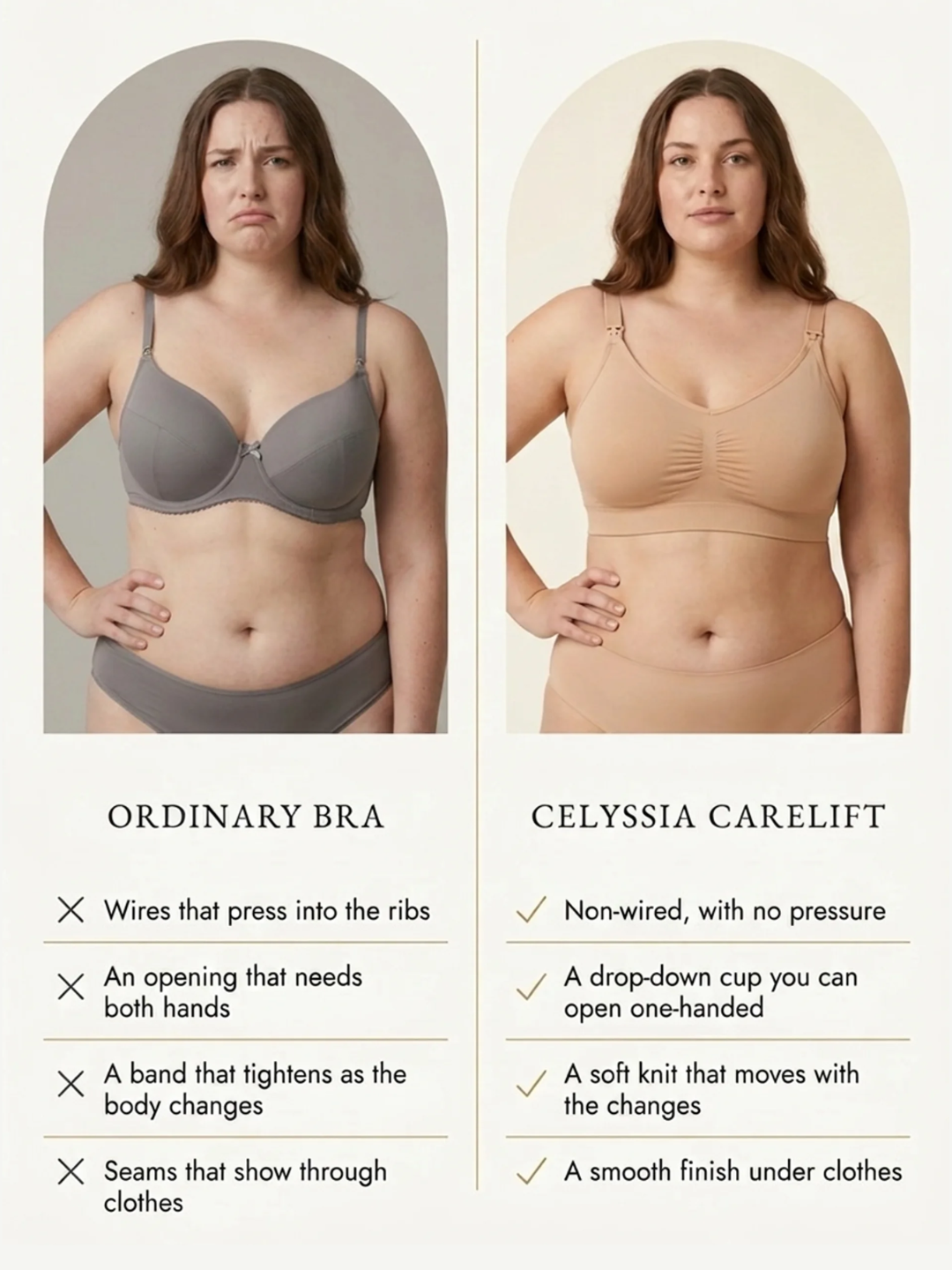CareLift™ Bra | OneClip™ Fastening, V-Neckline, Non-Wired