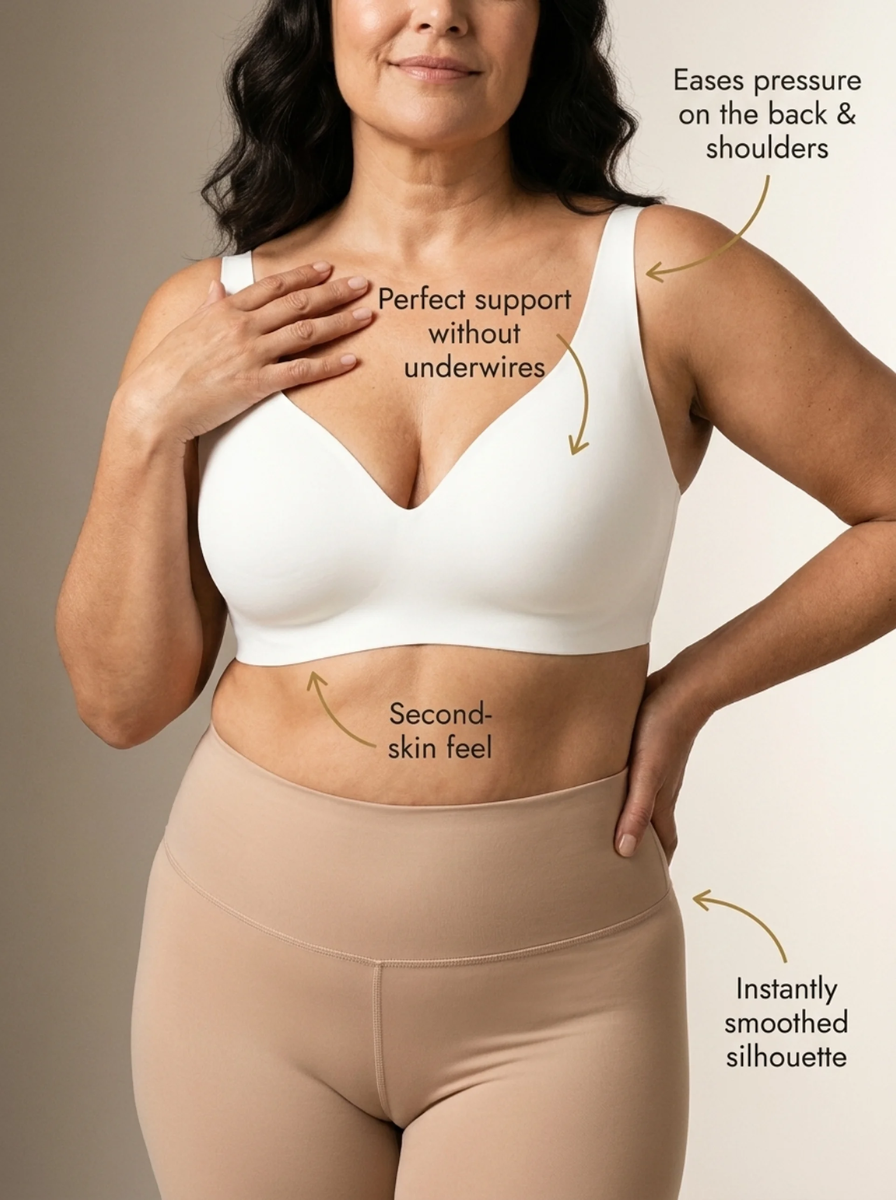 SoftLift™ Bra | GelFlex™ Band, V-neckline, non-wired