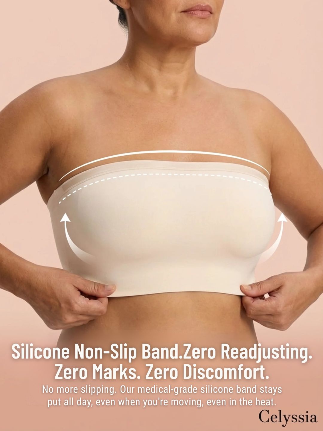 BreezeBand™ Bandeau Bra | Zero Readjusting, Zero Marks, Zero Discomfort