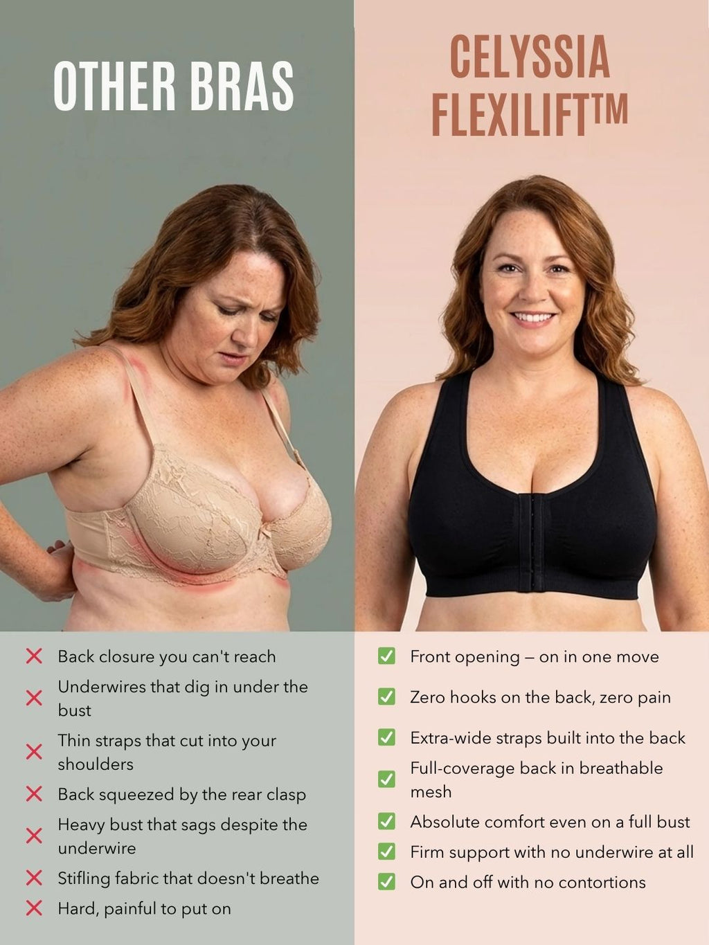 FlexiLift™ Bra | Front-fastening, absolute comfort