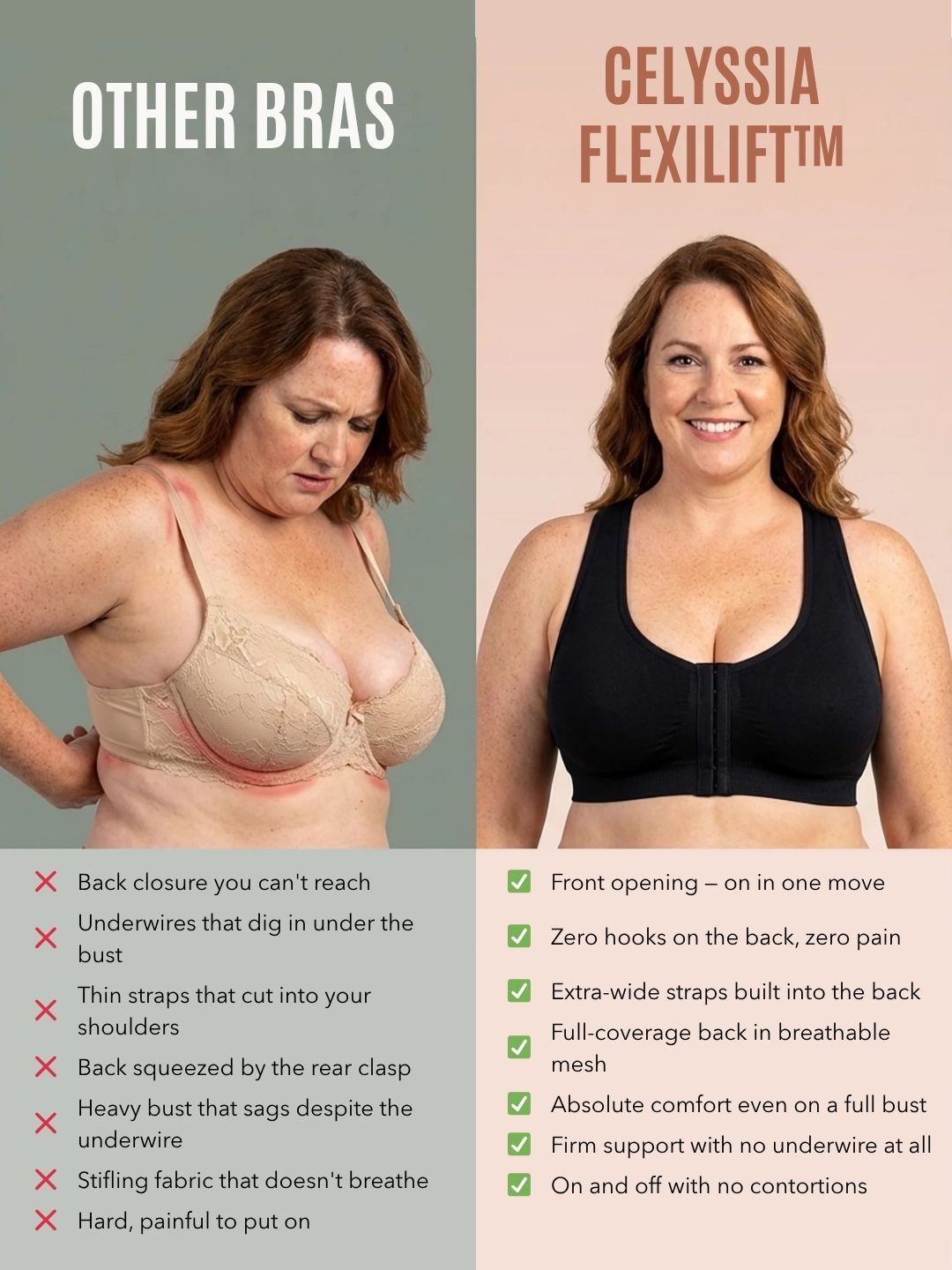 FlexiLift™ Bra | Front-fastening, absolute comfort