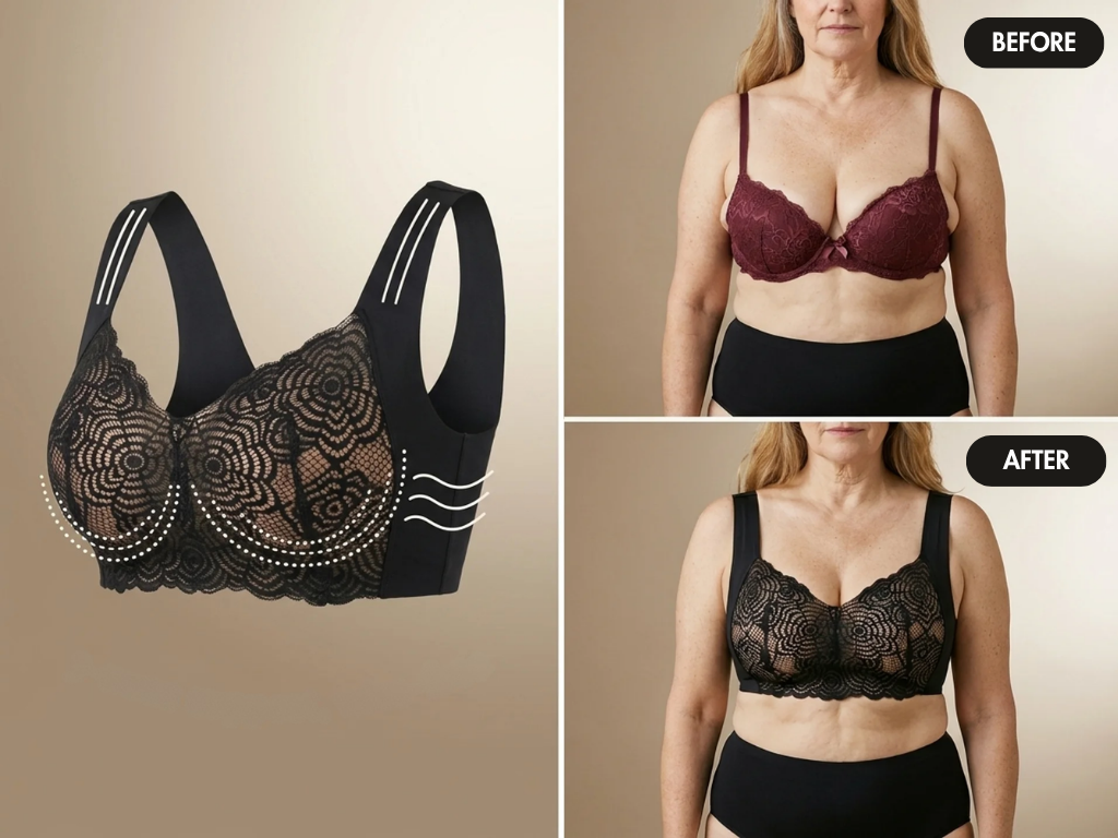 Lifted all day, with no underwire. Even on 16-hour days.