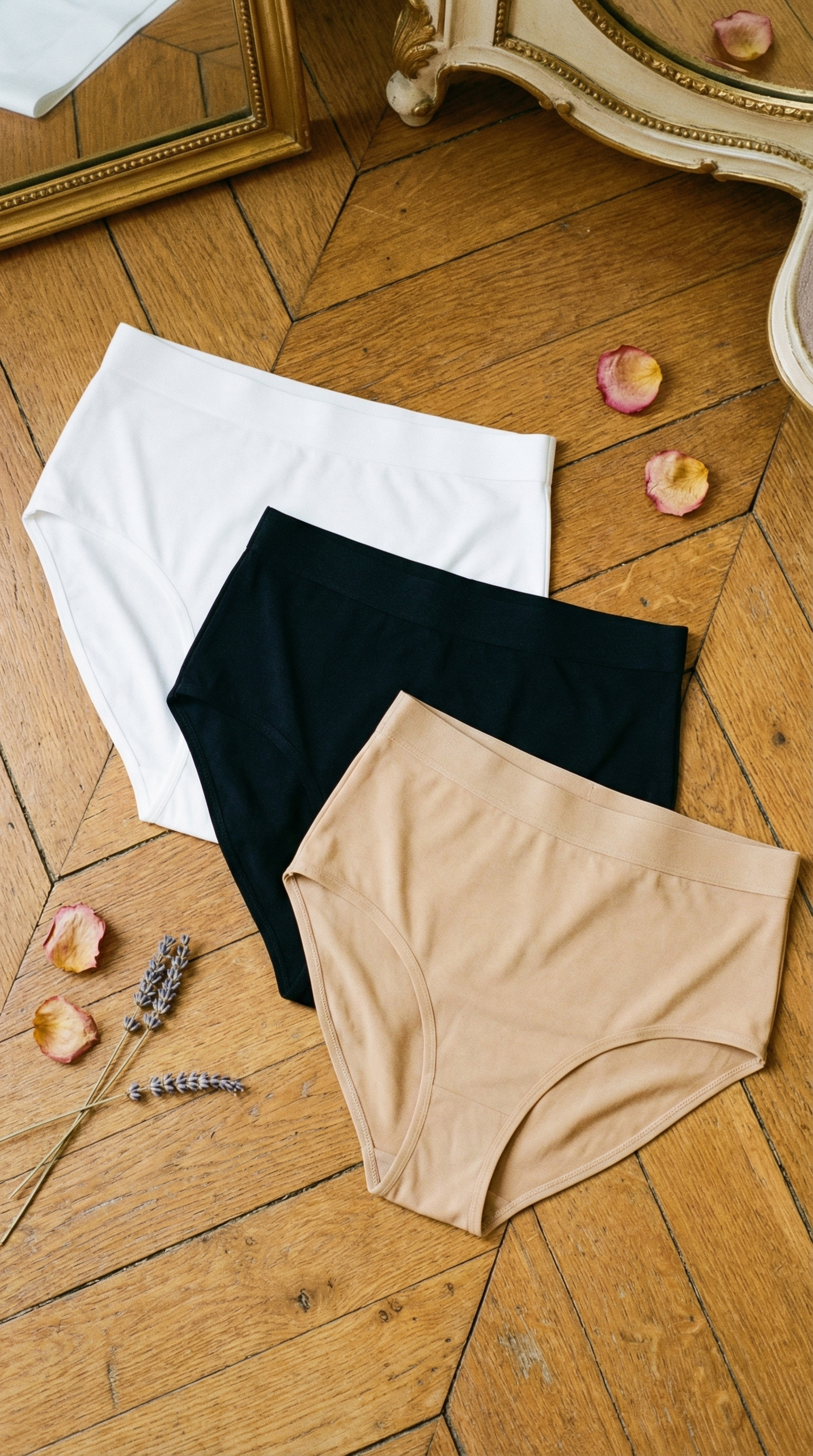 3-Pack UltraMorpho™ Panties: Black, White, Beige ($5.90/each)