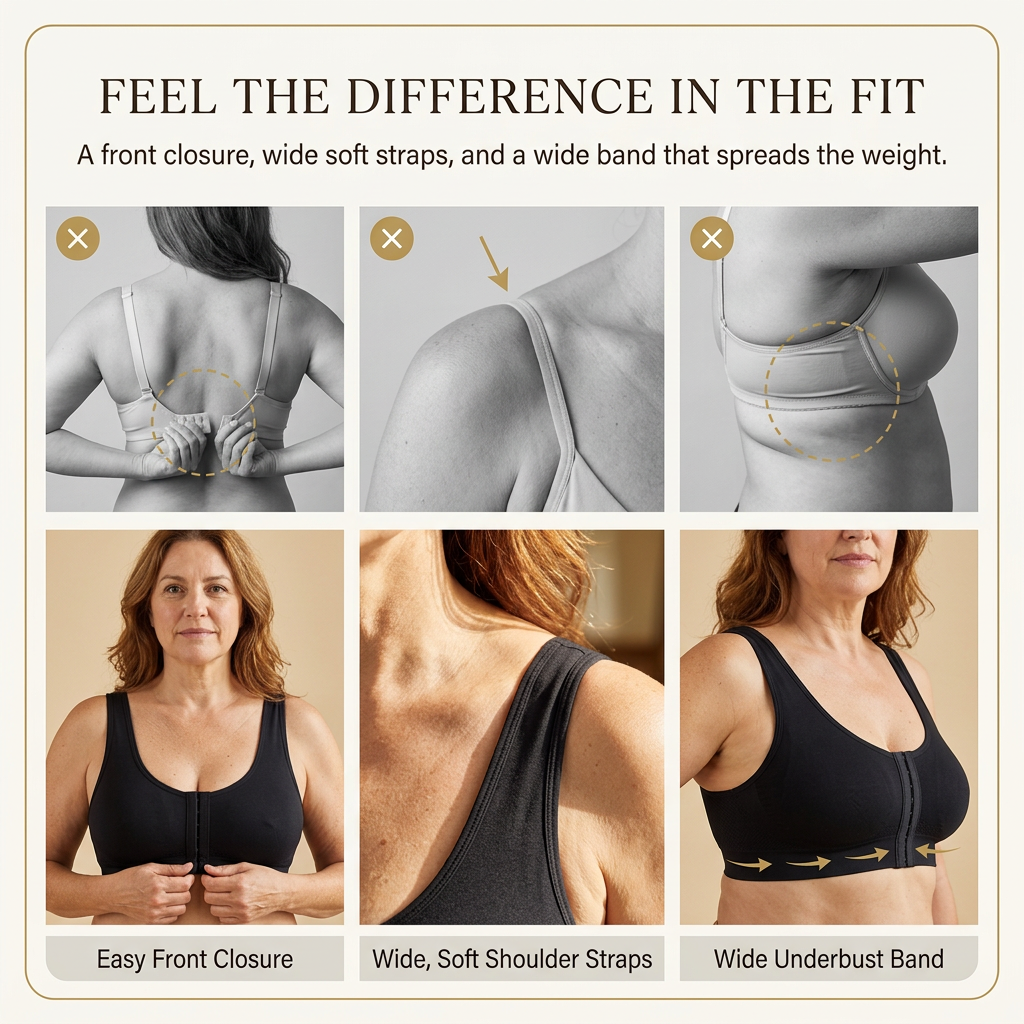 Finally, a support bra you can do up at the front.